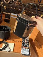 LV Cannes Monogram Reverse Canvas Round Top Handle Bag with Leather Trim and Shoulder Strap — view 5