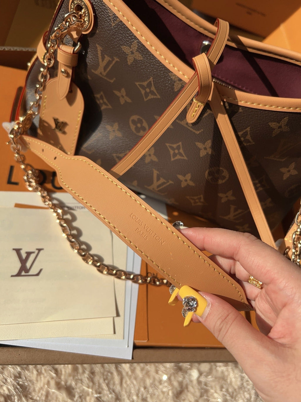 LV Pochette Metis Monogram Canvas Crossbody Bag with Chain Strap — view 4