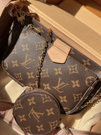 LV Multi Pochette Accessoires Monogram Canvas Crossbody with Two Pouches and Round Coin Purse — view 2