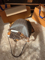 LV Loop Monogram Canvas Hobo Shoulder Crossbody Bag with Chain Detail — view 5