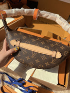 LV Bumbag Monogram Canvas Crossbody Belt Bag with Leather Trim and Adjustable Strap — view 3