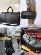 Louis Vuitton Keepall Bandoulière 50 – Monogram Eclipse Canvas Travel Bag — view 18