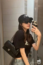 Chanel Classic Flap Bag – Black Quilted Caviar Leather with Gold-Tone Hardware — view 2