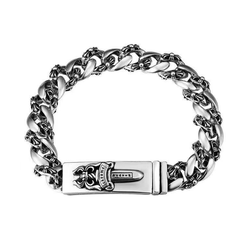 Chrome Hearts DAGGER ID FANCY LINK CLIP BRACELET 9 — view 1