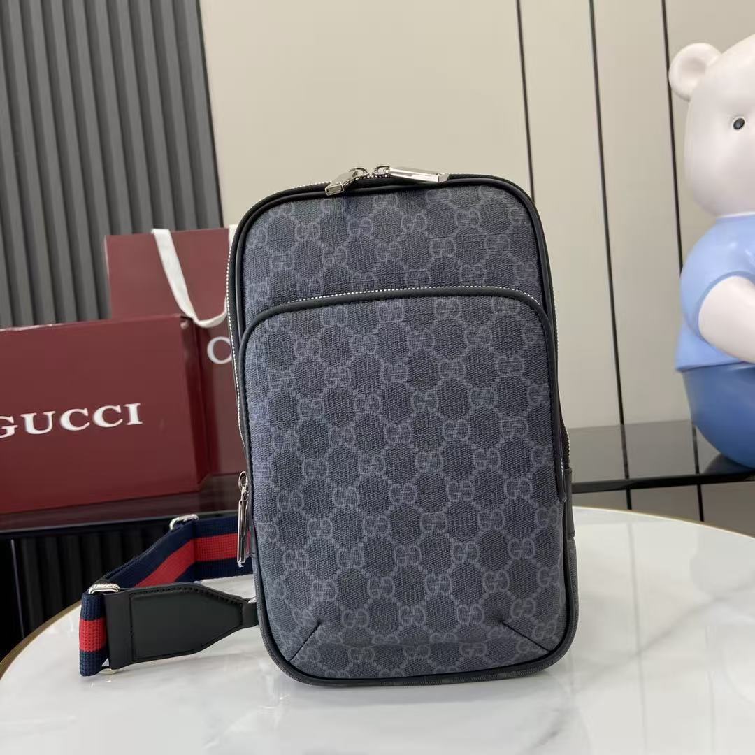Gucci Black Small GG Crossbody Bag — view 1