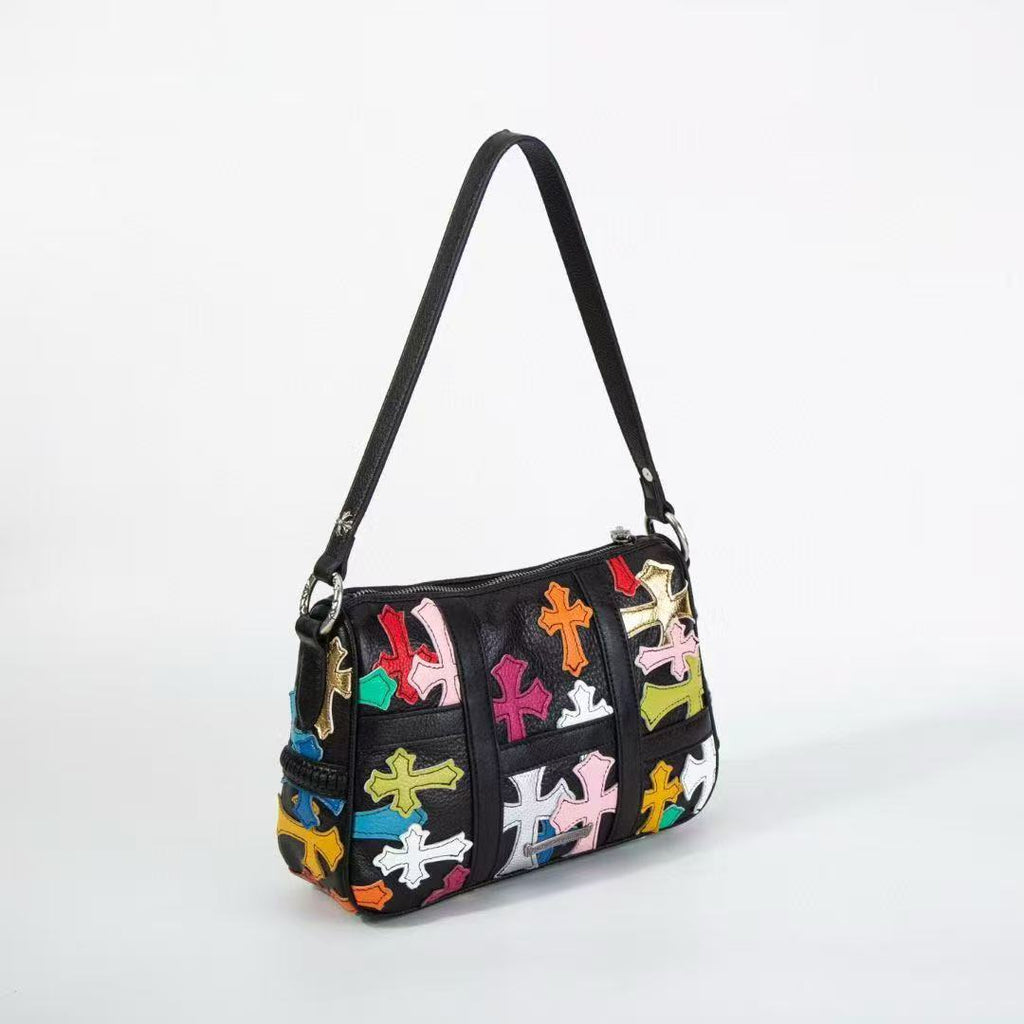 Chrome Hearts Silver Filigree Multicolor Patch Lyon Bag — view 2