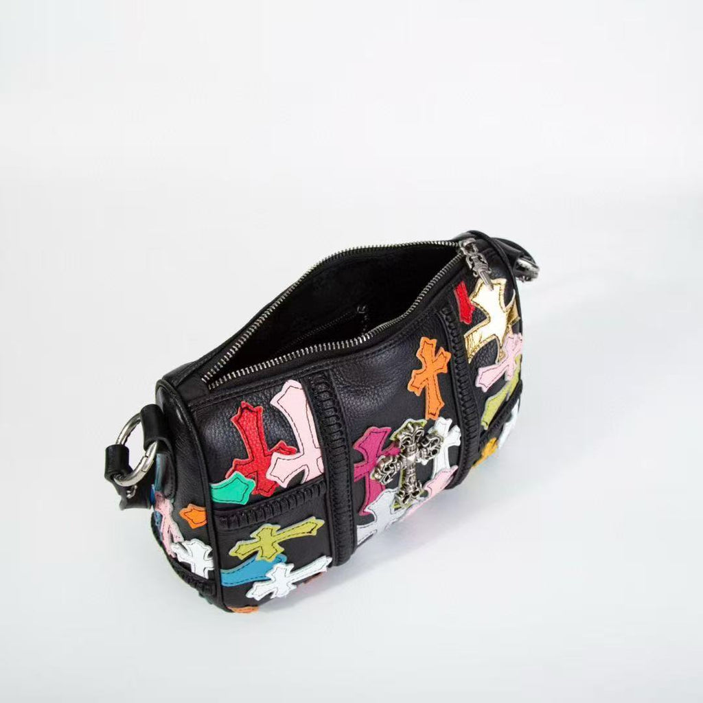 Chrome Hearts Silver Filigree Multicolor Patch Lyon Bag — view 3
