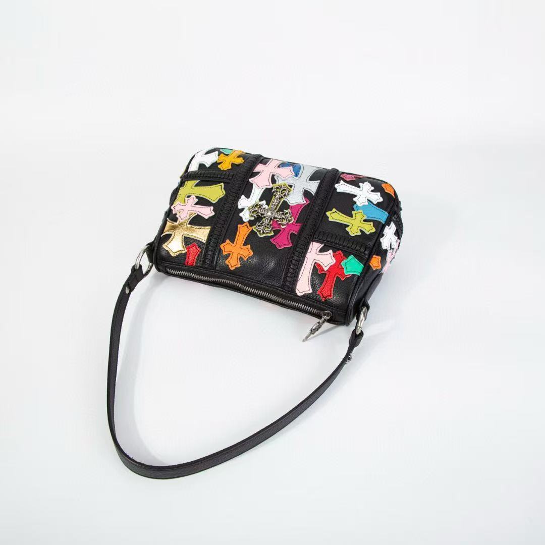 Chrome Hearts Silver Filigree Multicolor Patch Lyon Bag — view 4