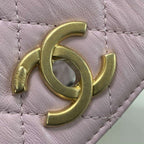 Chanel Mini Flap Bag Pink with Top Handle — view 9