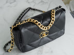 Chanel 19BAG AS1160 Black Gold Buckle Bag Small 26CM — view 6