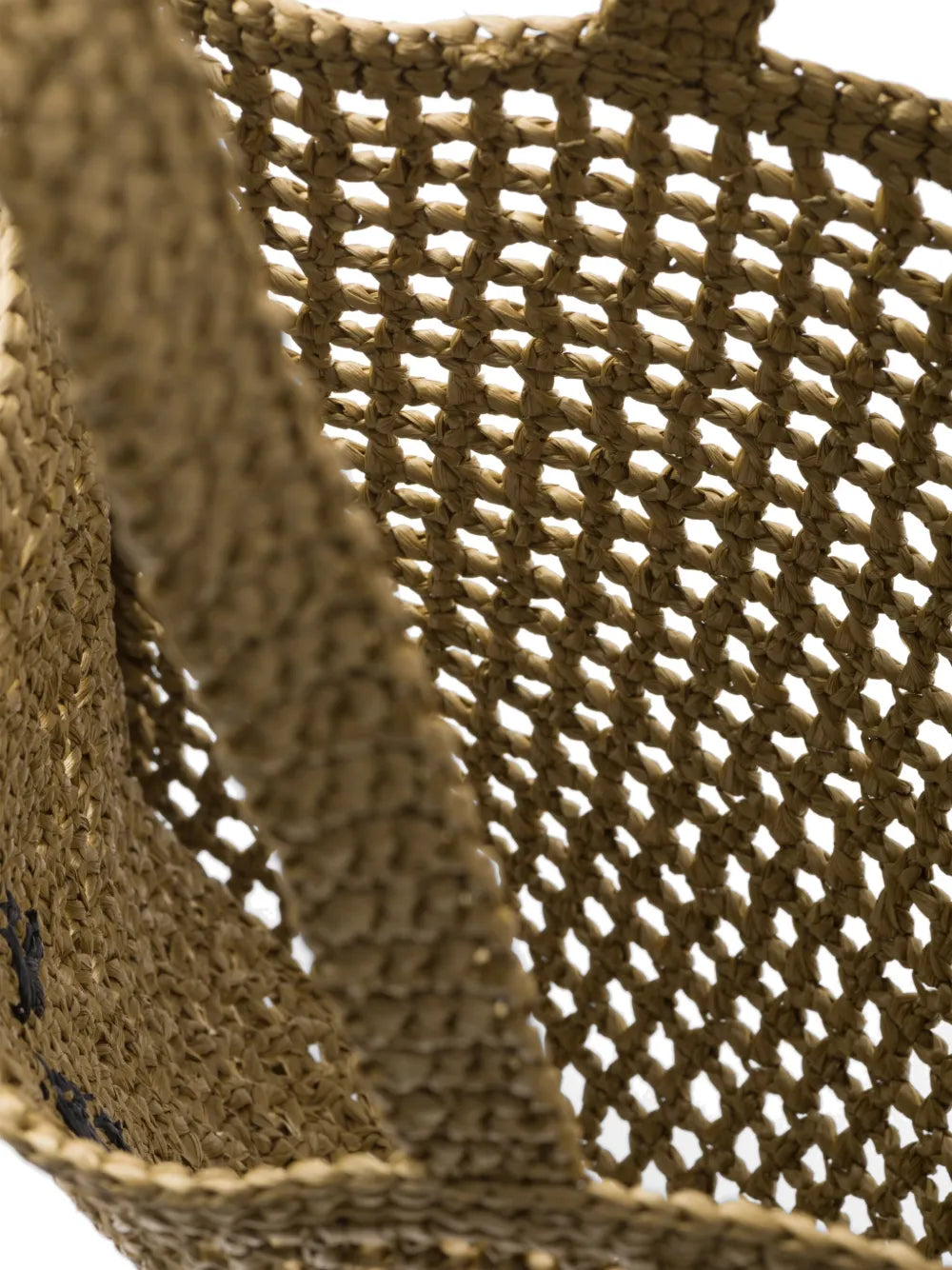 Prada Triangle-Logo Raffia Tote Bag — view 8