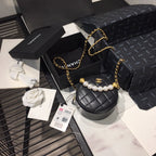Chanel Pearl Round Clutch with Chain - Black — view 5