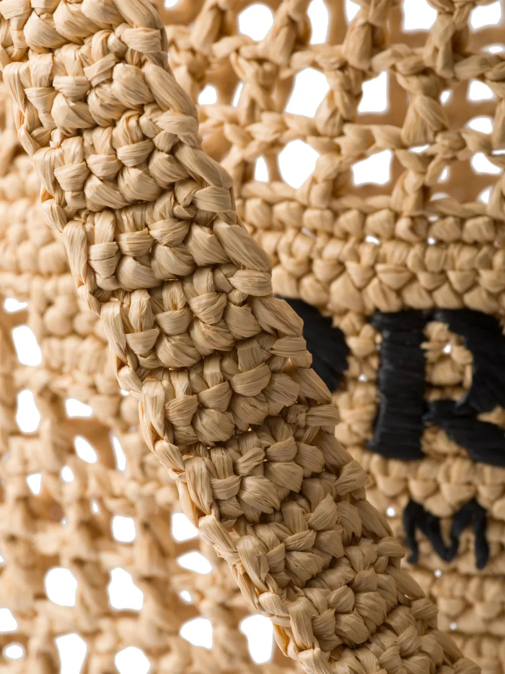 Prada Triangle-Logo Raffia Tote Bag — view 4