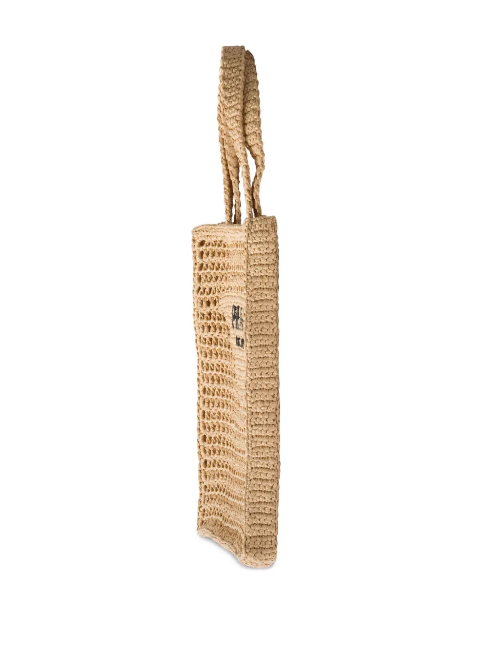 Prada Triangle-Logo Raffia Tote Bag — view 5