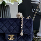 Chanel Square Mini Classic Flap Bag Velvet — view 6