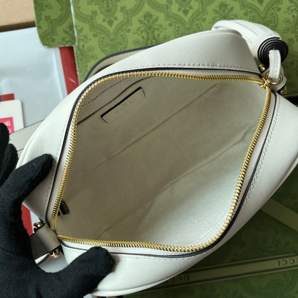 Gucci Blondie Small Shoulder White Leather Bag — view 4