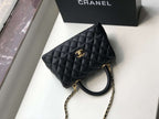 Chanel Small Flap Bag with Coco Handle - Black with Black Hardware — view 4