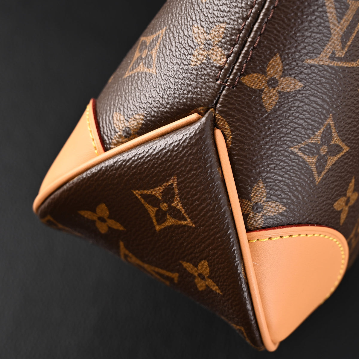 Louis Vuitton Boulogne Monogram Canvas Shoulder Bag – Classic Brown with Vachetta Leather Trim (M45832) — view 6