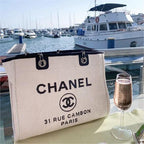 Chanel Deauville Tote Bag - White — view 4