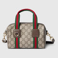 Gucci Mini GG Handbag - Beige and Dark Brown — view 1