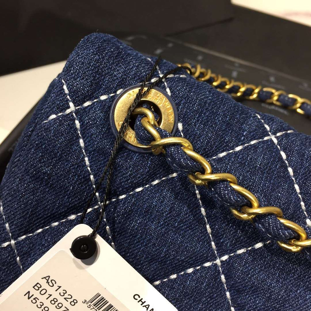 Chanel Denim Quilted Flap Bag — view 9