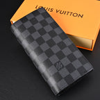 Louis Vuitton Brazza Wallet – Damier Graphite Canvas Long Bifold (N62665) - Black & Grey Damier Graphite — view 5
