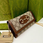 Gucci Brown Saddle Buckle Handbag — view 2