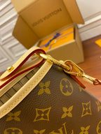 LV Graceful PM Monogram Canvas Tote Shoulder Bag with Leather Trim and Magnetic Closure - Khaki — view 3