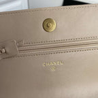 Chanel 19 Wallet On Chain WOC Beige — view 9