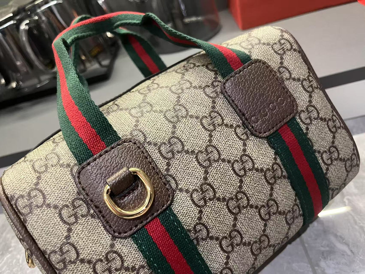 Gucci Mini GG Handbag - Beige and Dark Brown — view 3