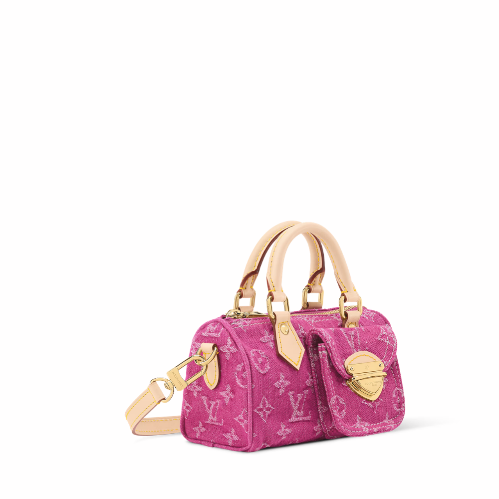 LV Nano Speedy Denim Handbag — view 2