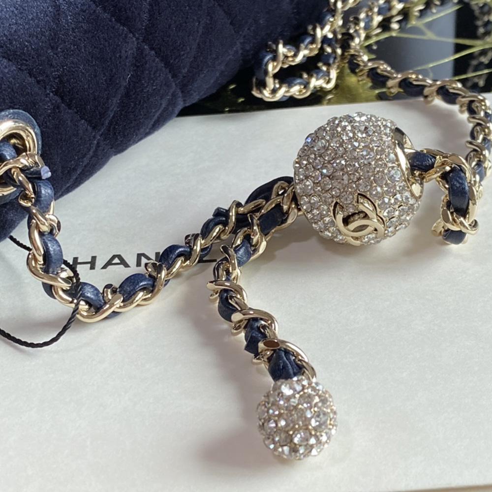 Chanel Square Mini Classic Flap Bag Velvet — view 8
