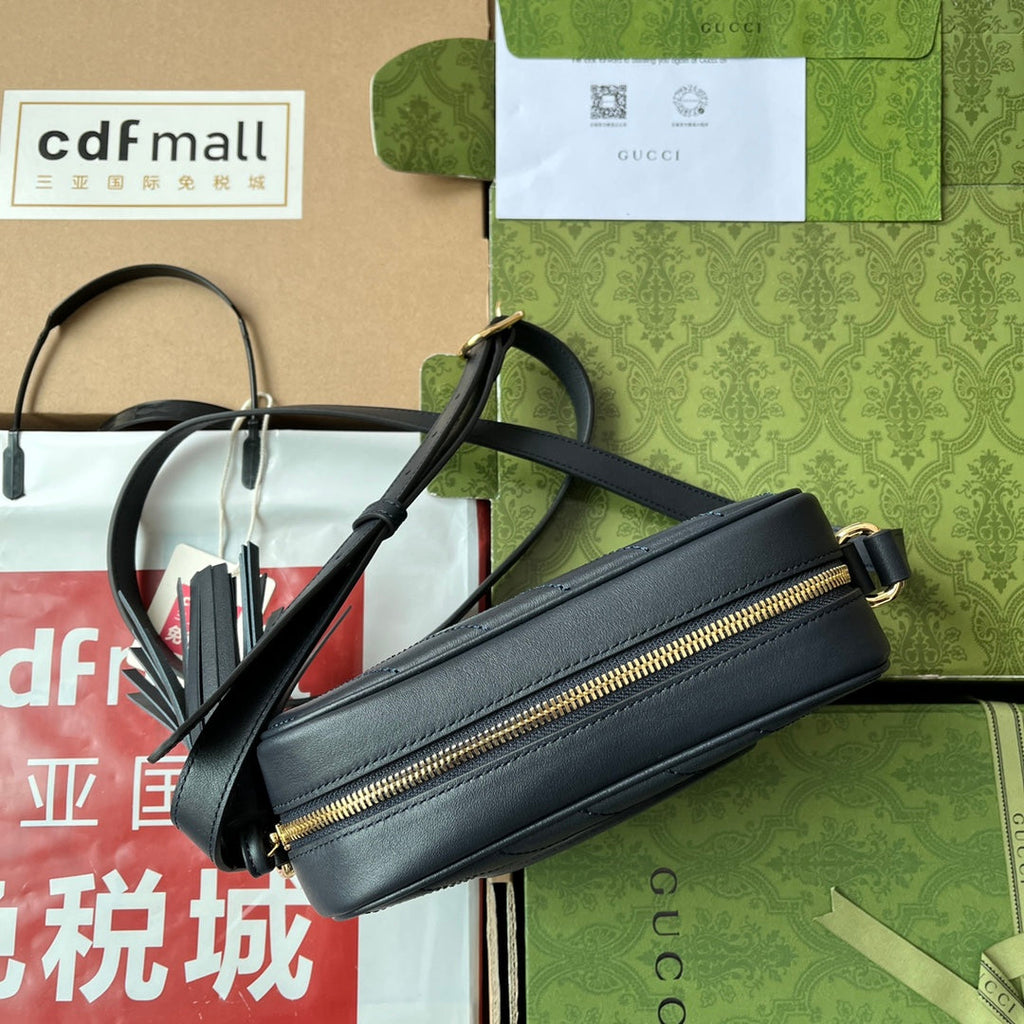 Gucci Blondie Small Shoulder Dark Blue Leather Bag — view 5