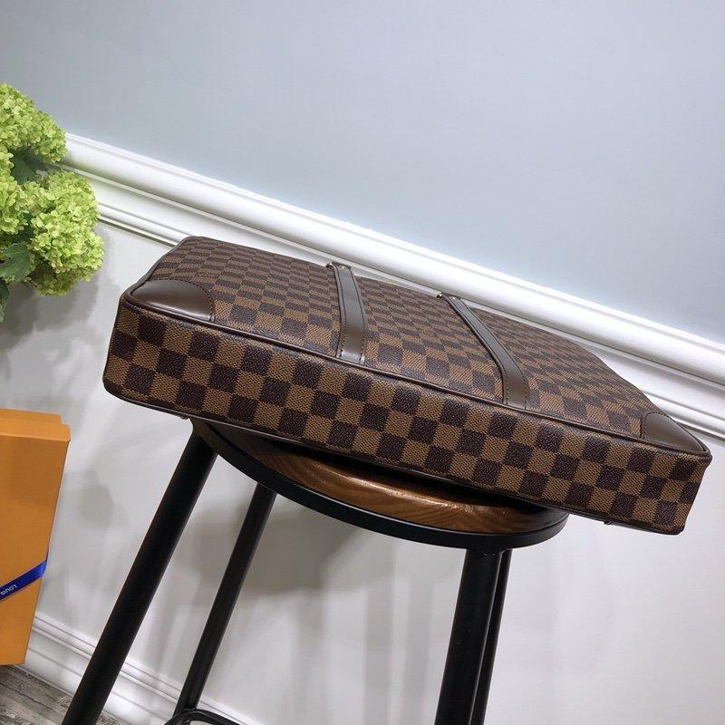 Louis Vuitton Checkered Canvas Briefcase — view 5