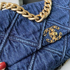 Chanel 19 Denim Large Flap Bag — view 9