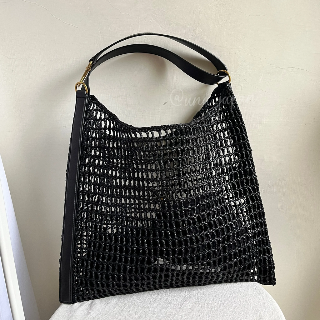 Saint Laurent YSL Raffia Tote Bag — view 2