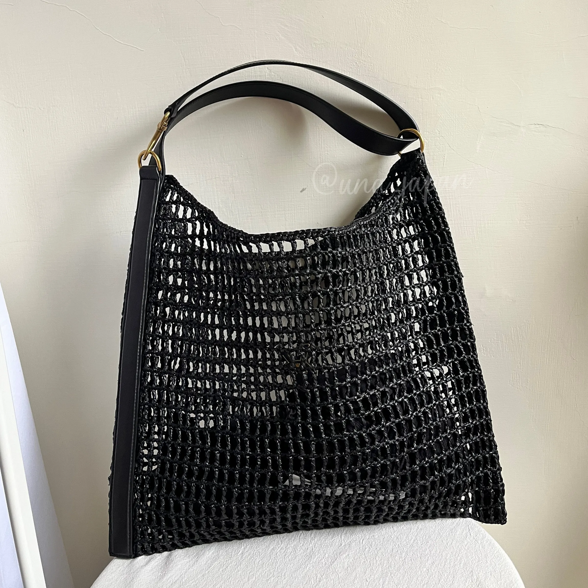 Saint Laurent YSL Raffia Tote Bag — view 2