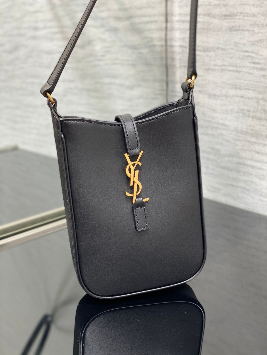 YSL Le 5 a 7 Mini Black Bag — view 7