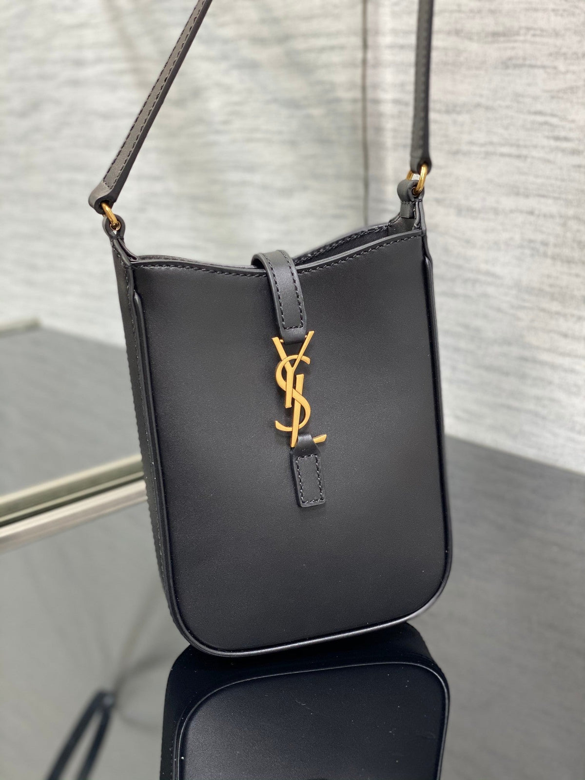 YSL Le 5 a 7 Mini Black Bag — view 1