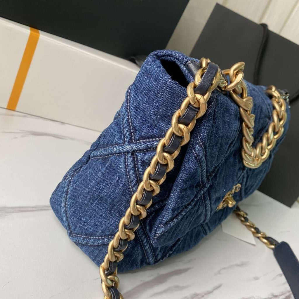 Chanel 19 Denim Large Flap Bag — view 2
