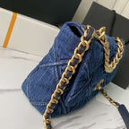 Chanel 19 Denim Large Flap Bag — view 2