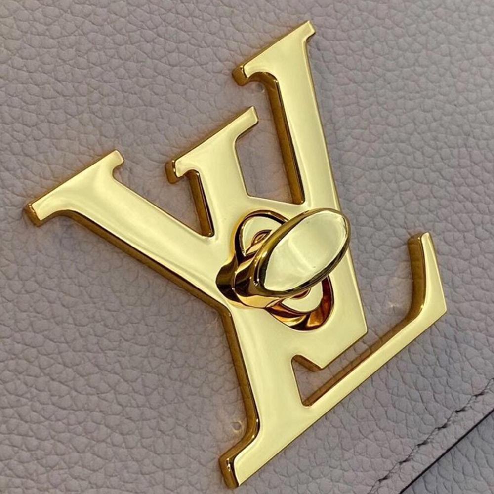 LV Twist Chain Wallet Light Pink Grain Leather — view 5
