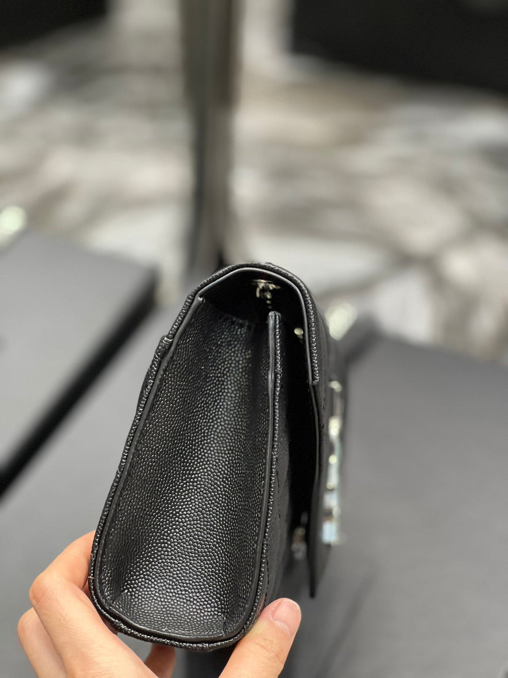 YSL Envelope Bag 21cm 526286 02 - Black — view 6