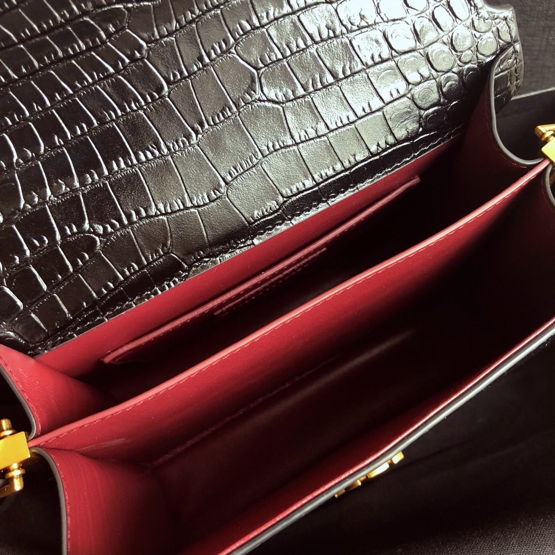 YSL Cassandra Mini Top Handle Bag Black — view 2