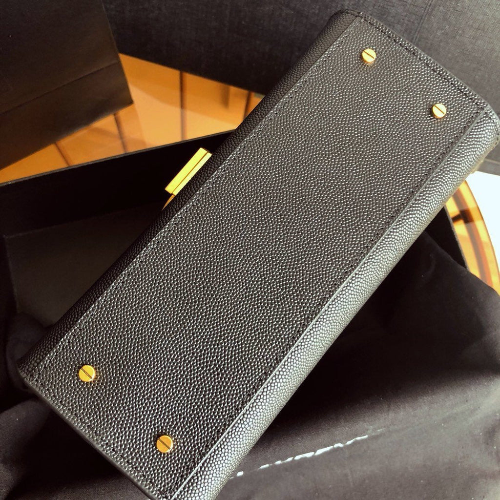 YSL Cassandra Mini Top Handle Bag Black — view 6