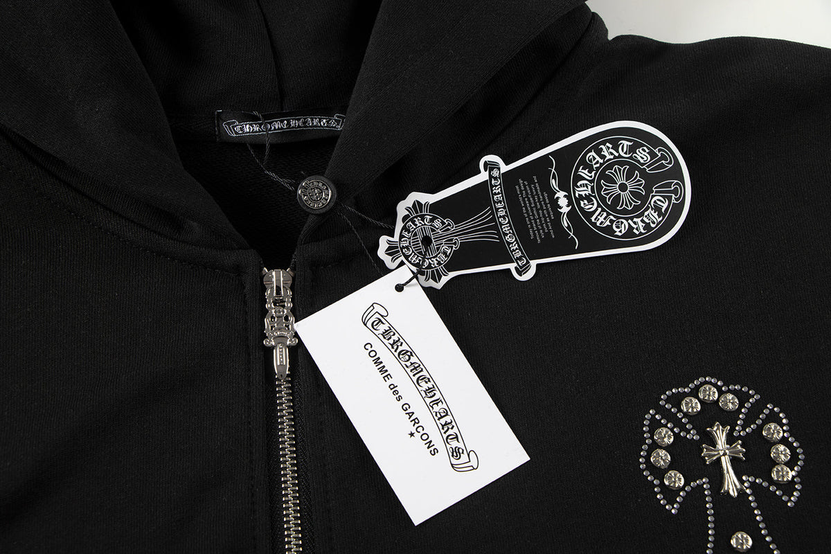 Chrome Hearts New Zip Up Hoodie -TQ02 — view 4