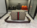 Gucci Ophidia Medium GG Supreme Canvas Shoulder Crossbody Bag with Web Stripe and Leather Trim — view 3