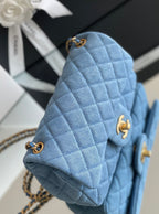 Chanel Denim Flap Bag - Blue — view 6