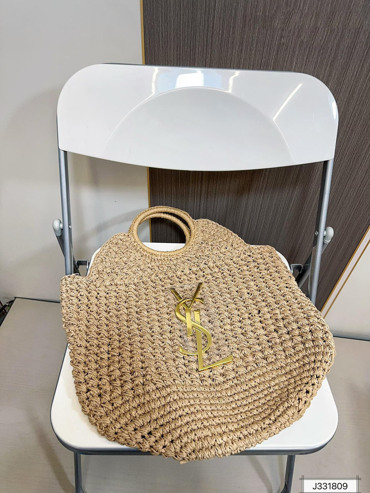 YSL Saint Laurent Summer Raffia Tote Bag — view 4