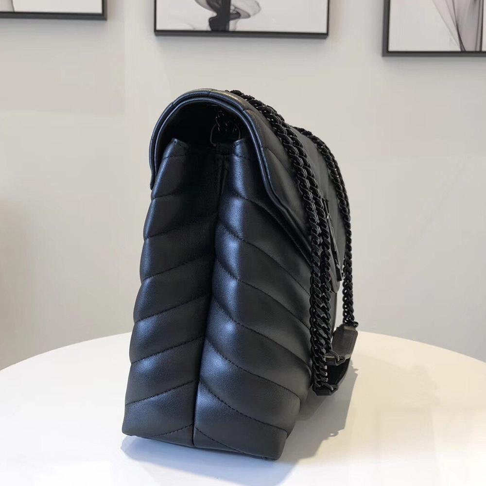 YSL Loulou Small Bag - Nero (Black) — view 7